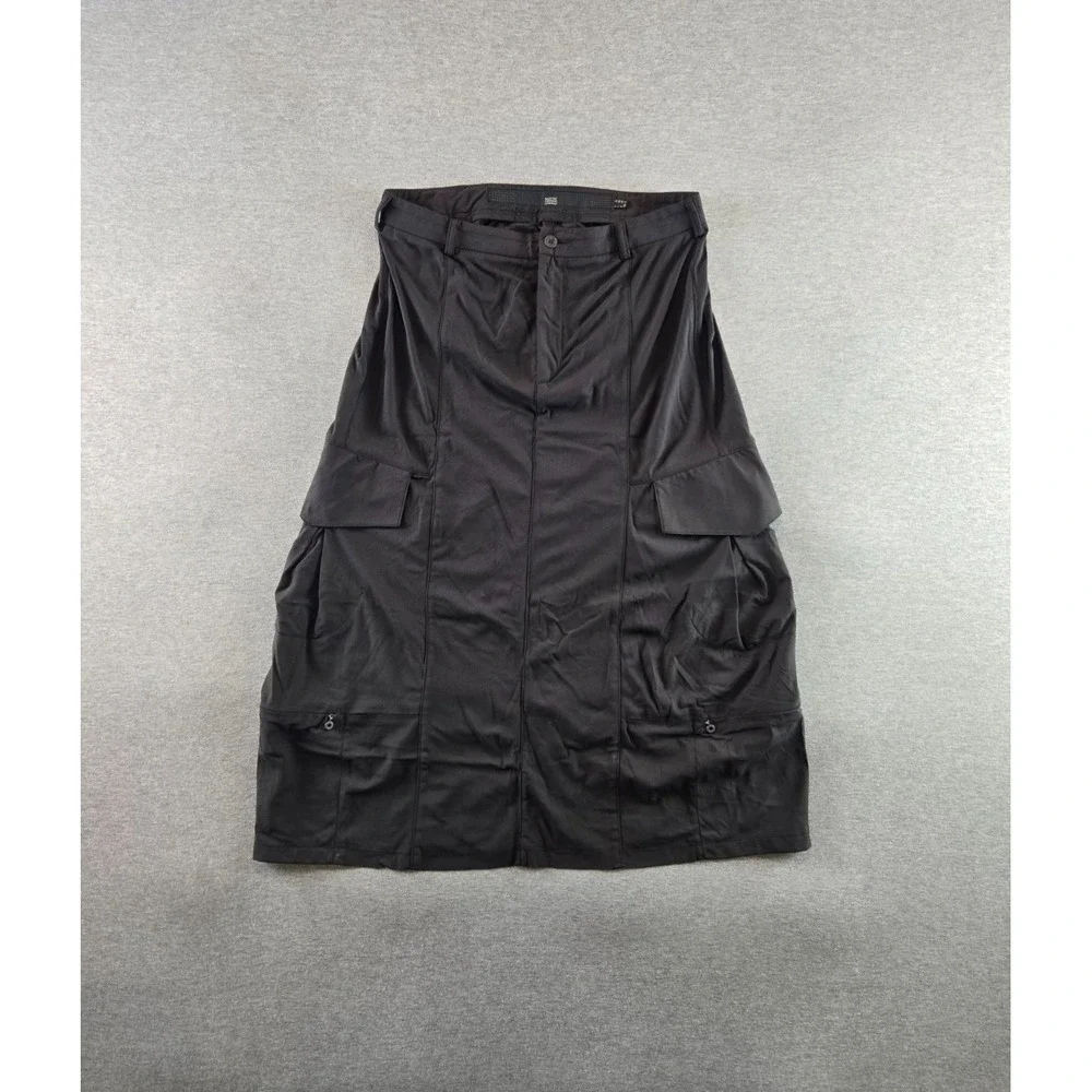 Vtg Marithe Francois Girbaud Raver Skirt 28W 5 Retro Black Mermaid Cargo‎ 90's